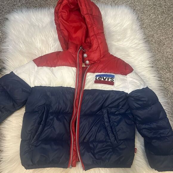 LEVI 6T patriotic puffer jacket unisex size 6 - Picture 1 of 5